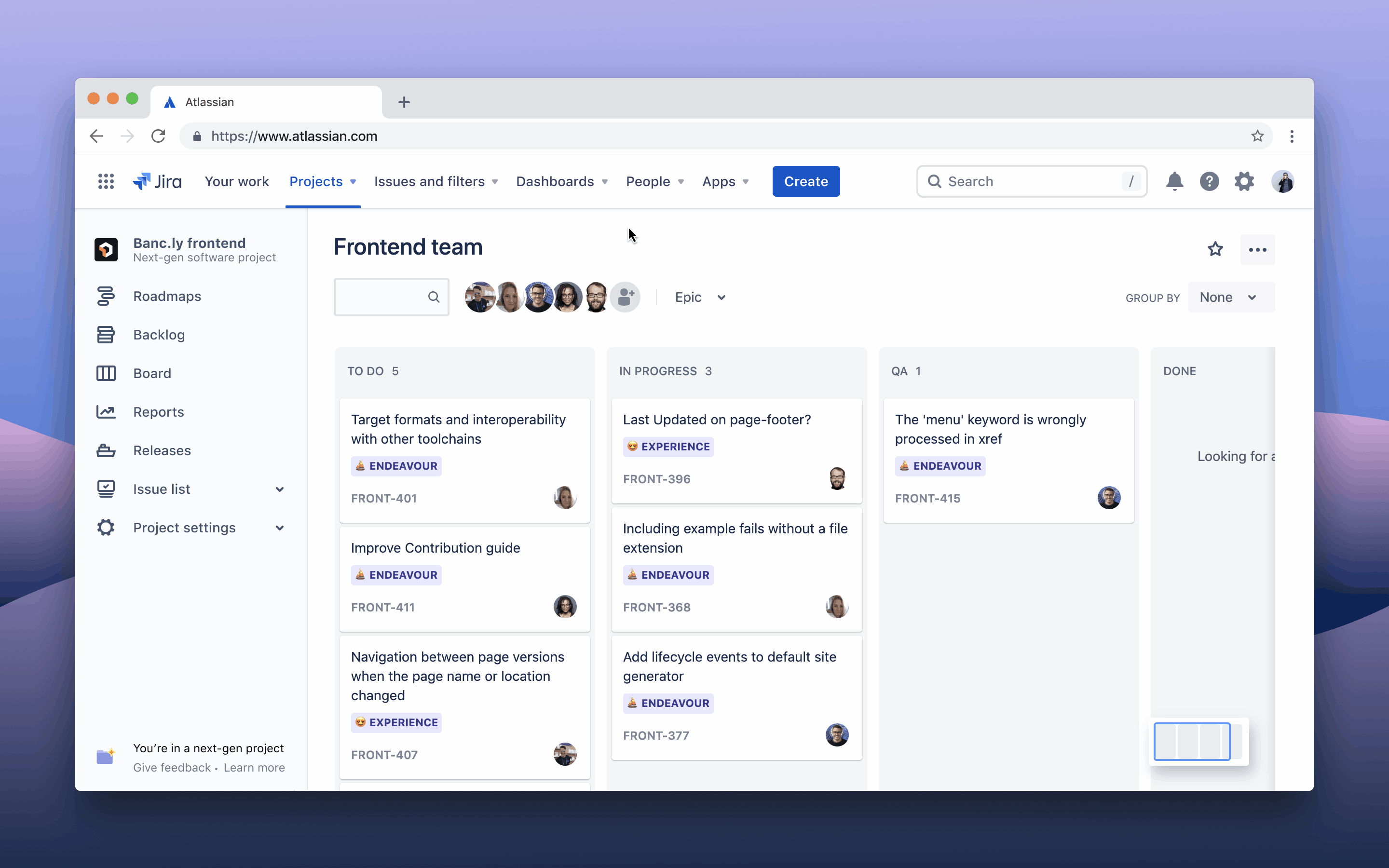 Jira-Kanban-Schnittstelle 