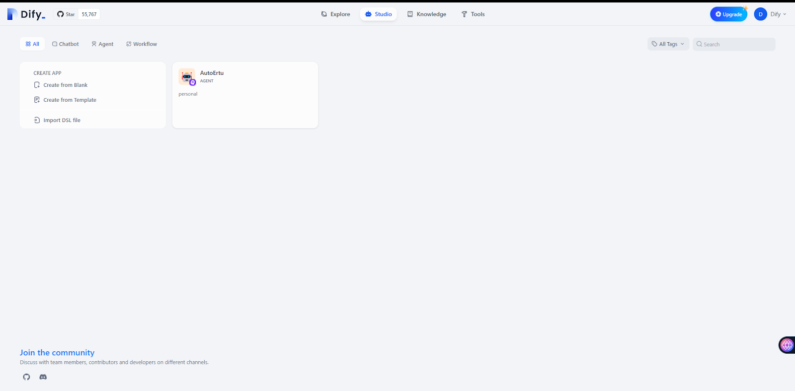 Dify AI Agent Builder