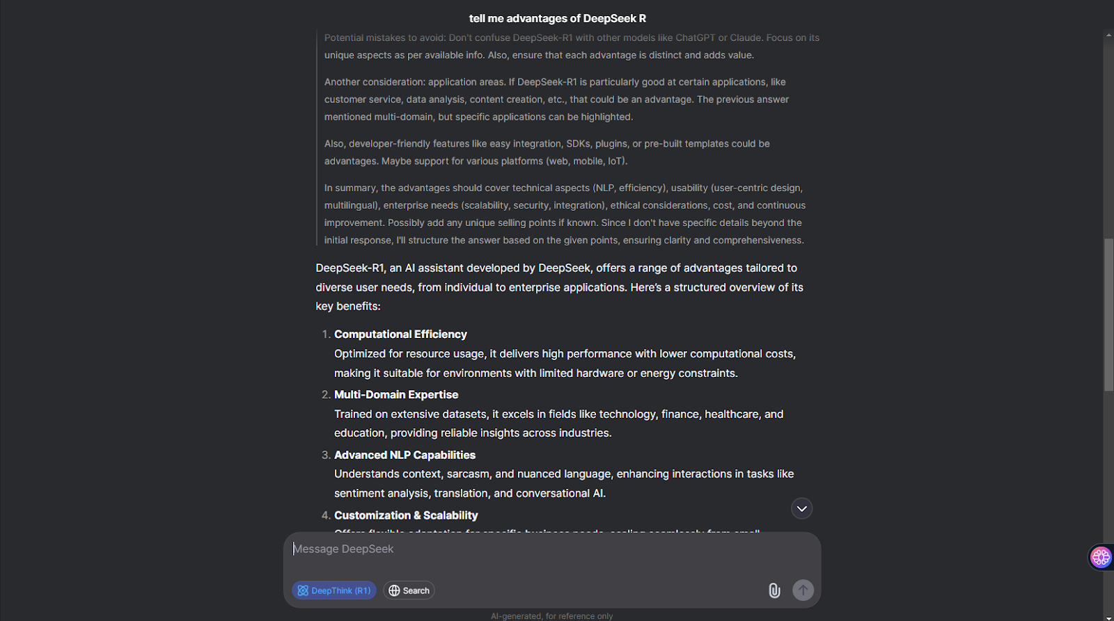 Chatbot DeepSeek