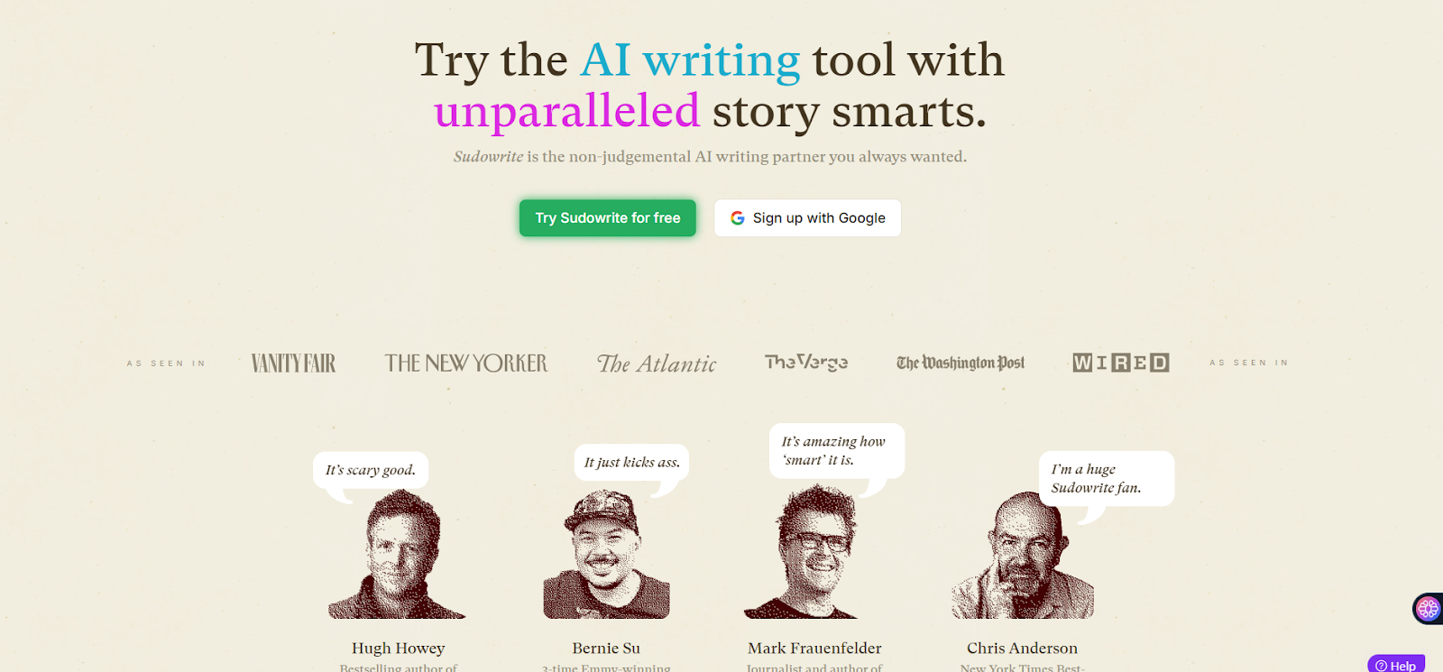 sudowrite-homepage