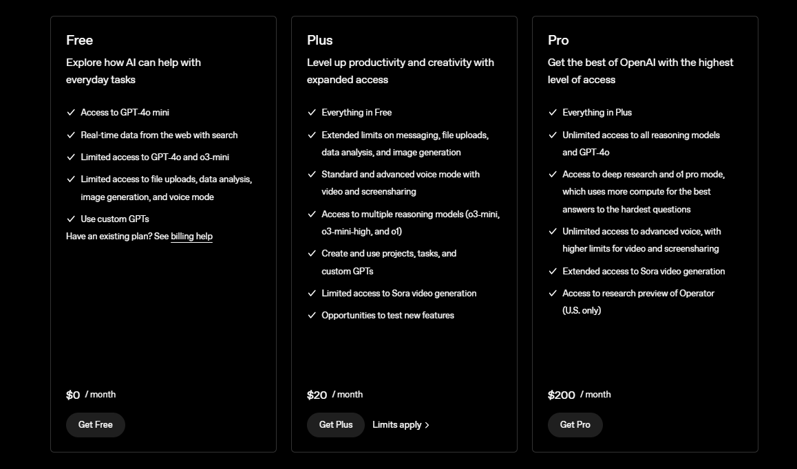 ChatGPT o3-mini Pricing