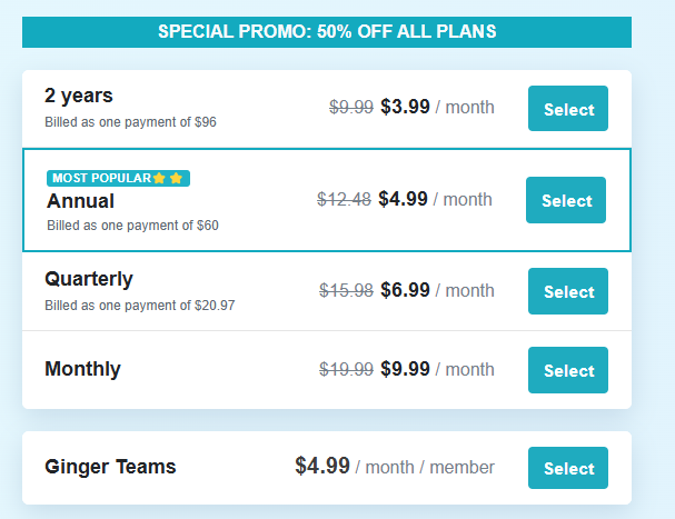 ginger-pricing-plans