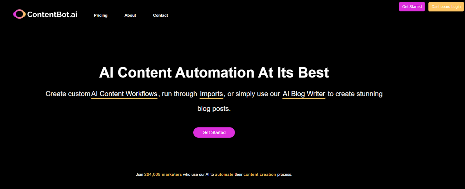 contentbot-ai-homepage