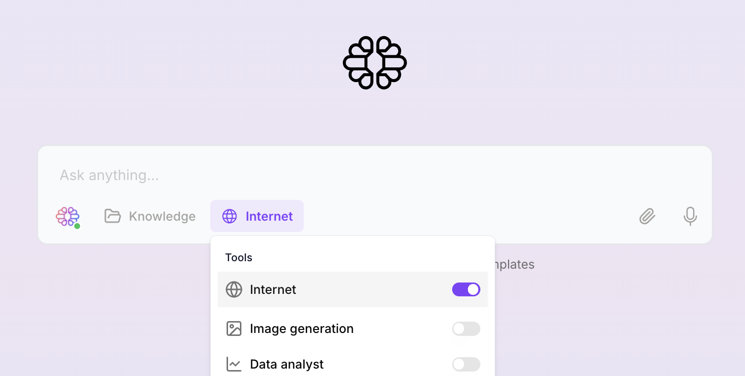 IA con búsqueda en internet