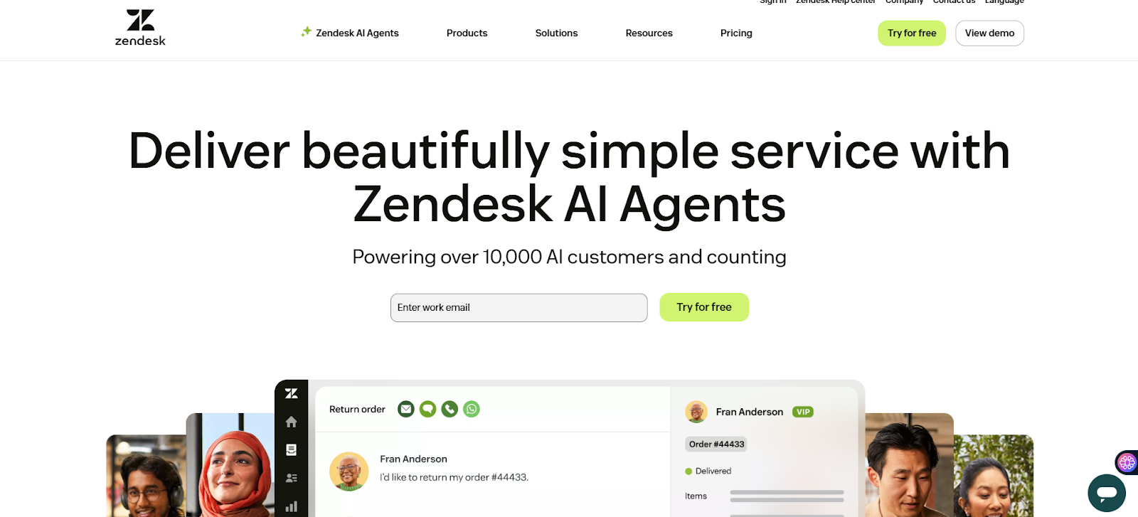 Zendesk-homepage