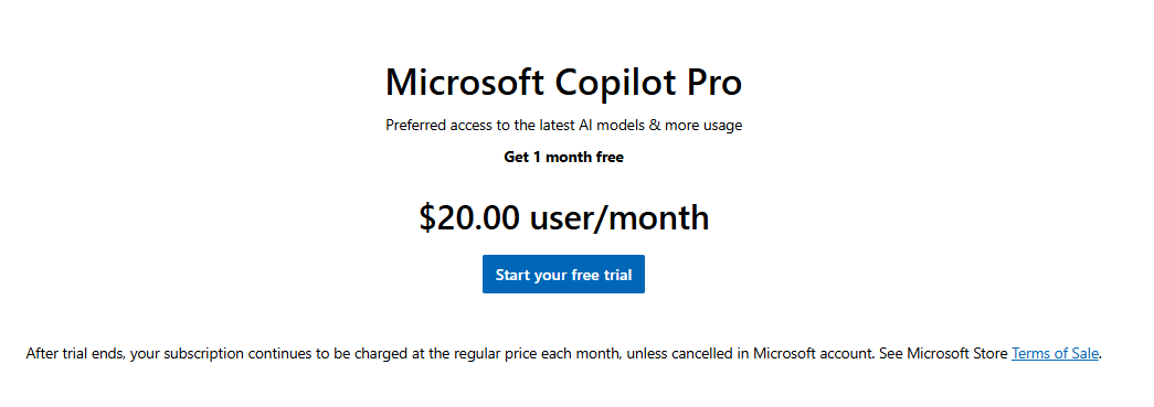 Kopilot Preise