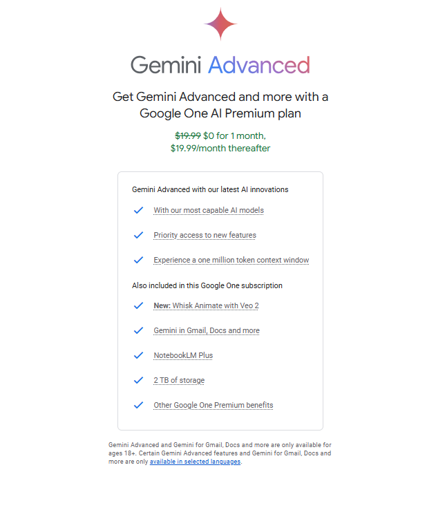 Gemini Advanced Preise