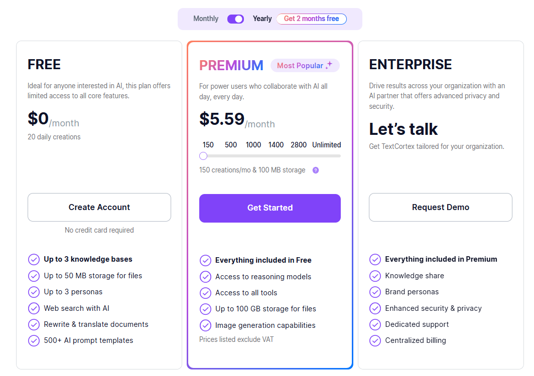 TextCortex Precios