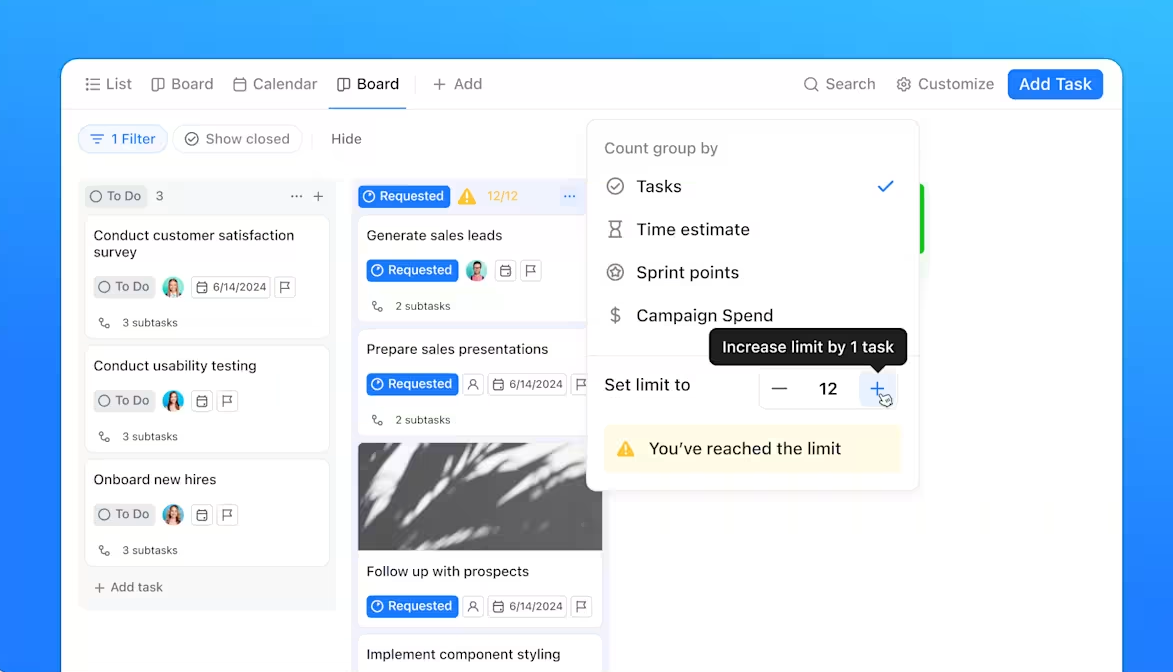 ClickUp Gantt-Diagramme