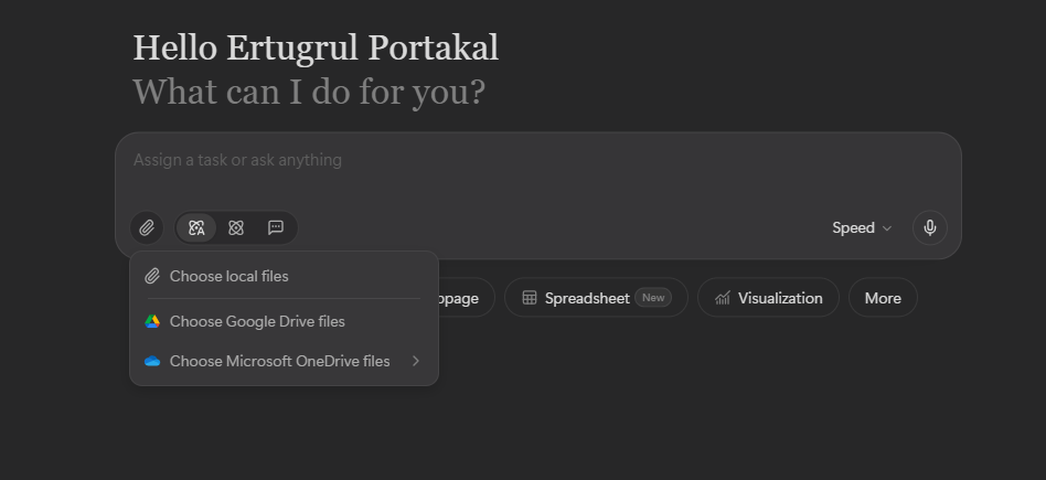 ¿Puedes subir un archivo a Manus AI?