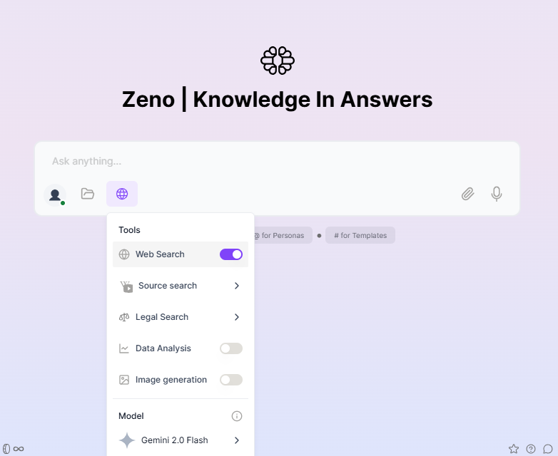 Zeno AI Web Search