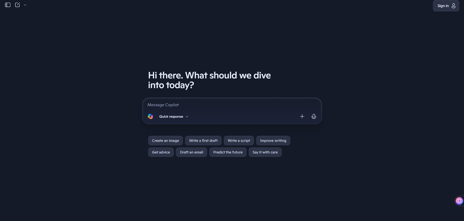 Microsoft Co-Pilot Chatbot mit Internetzugang