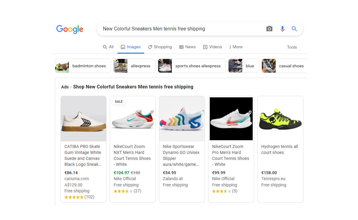 sneakers-zoekresultaat-product-titel-optimalisatie