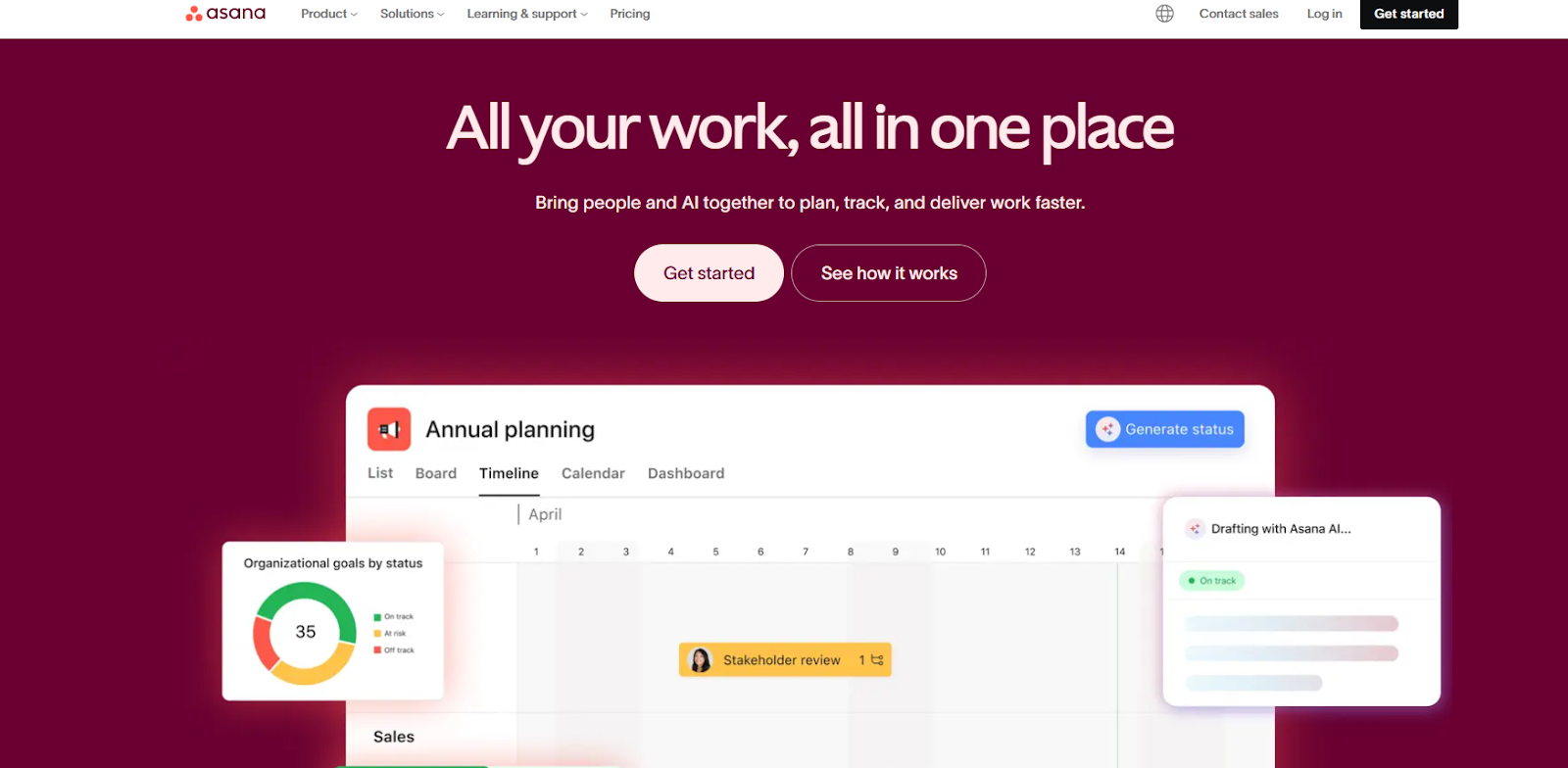 Asana AI-samarbetsverktyg