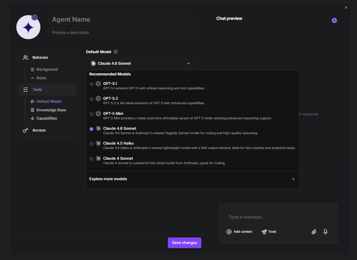 AI-agent som drivs av Sonnet 4.6