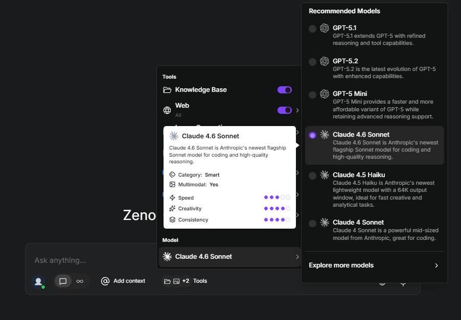 Öppna Sonnet 4.6 via TextCortex