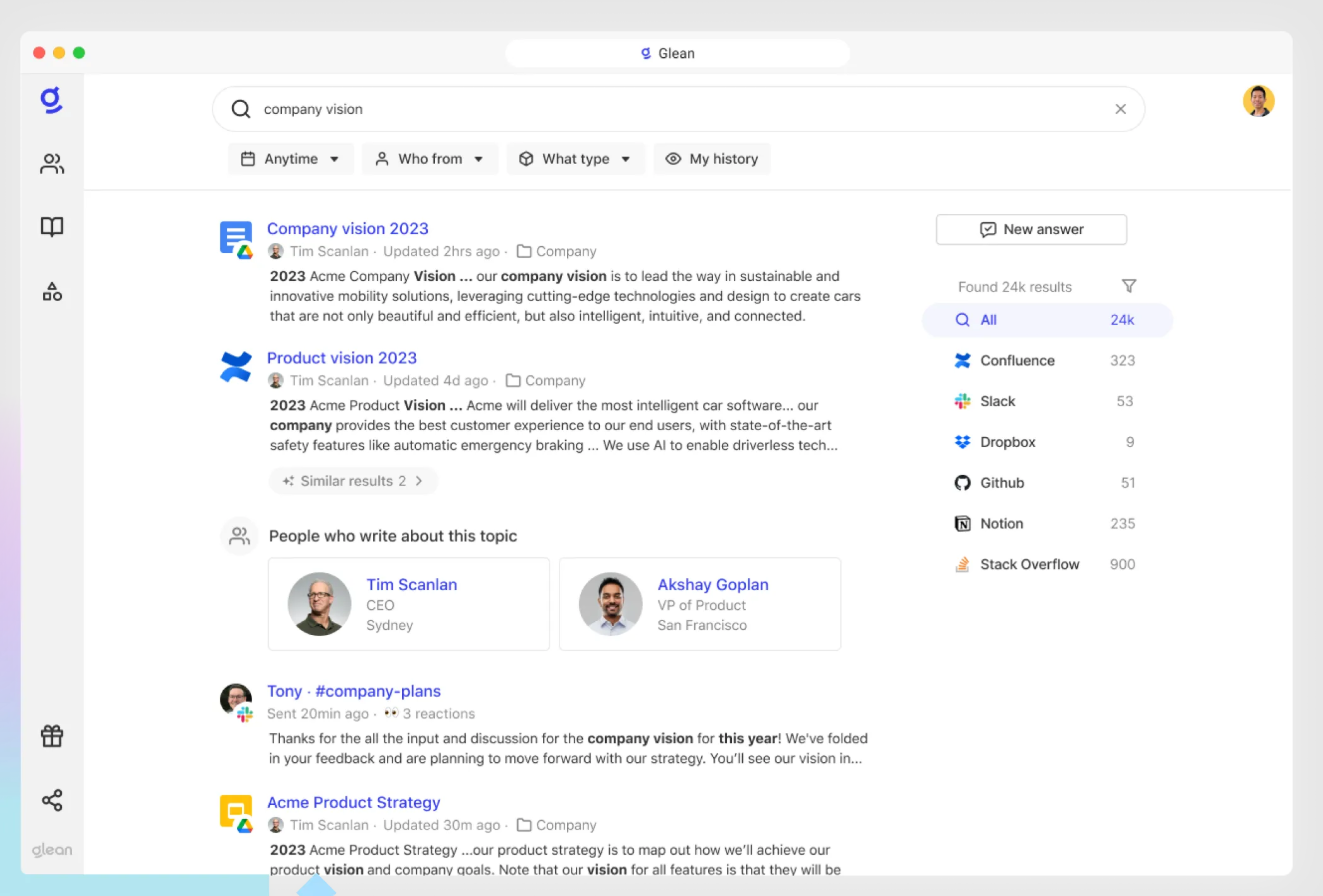 Glean Enterprise AI Search