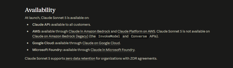 Få tillgång till Claude Sonnet 5 via AWS