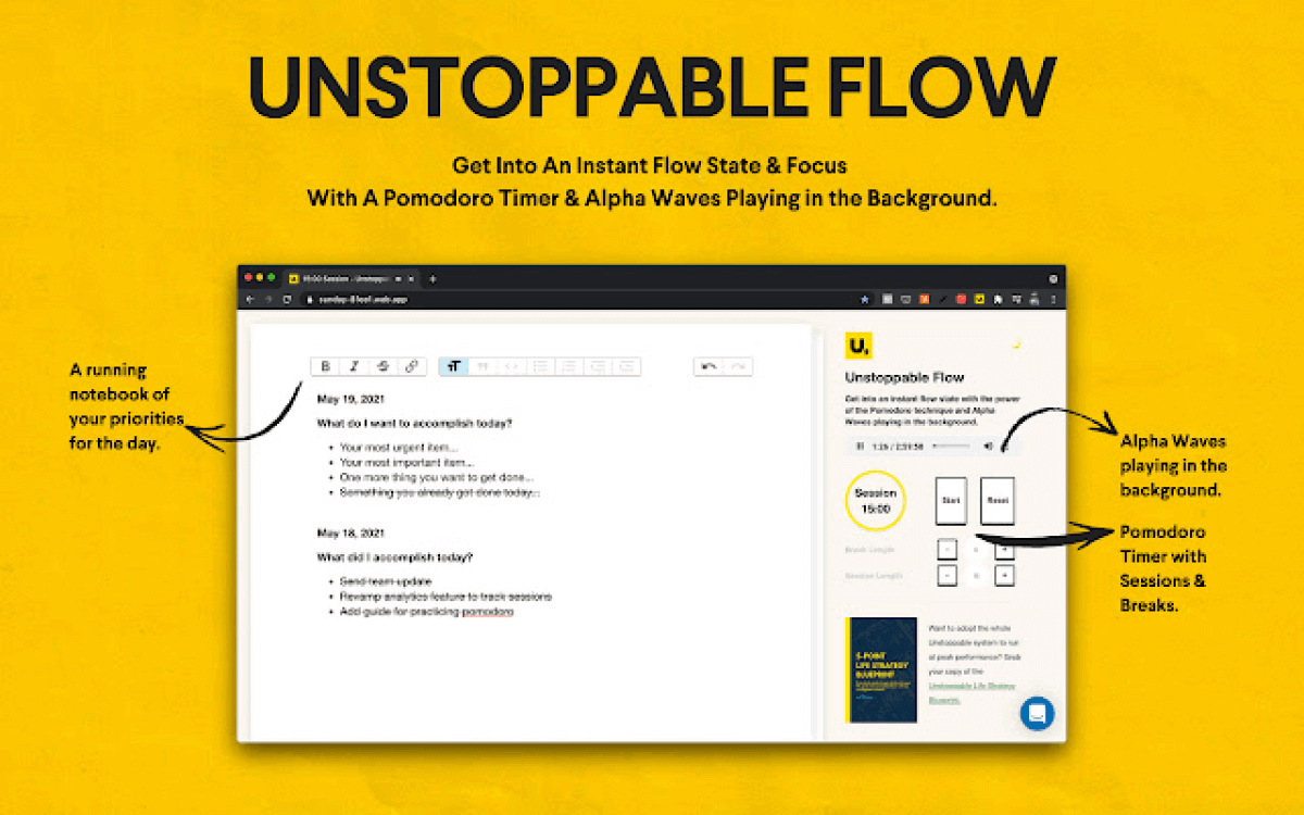 unstoppable-flow-extension-página de inicio