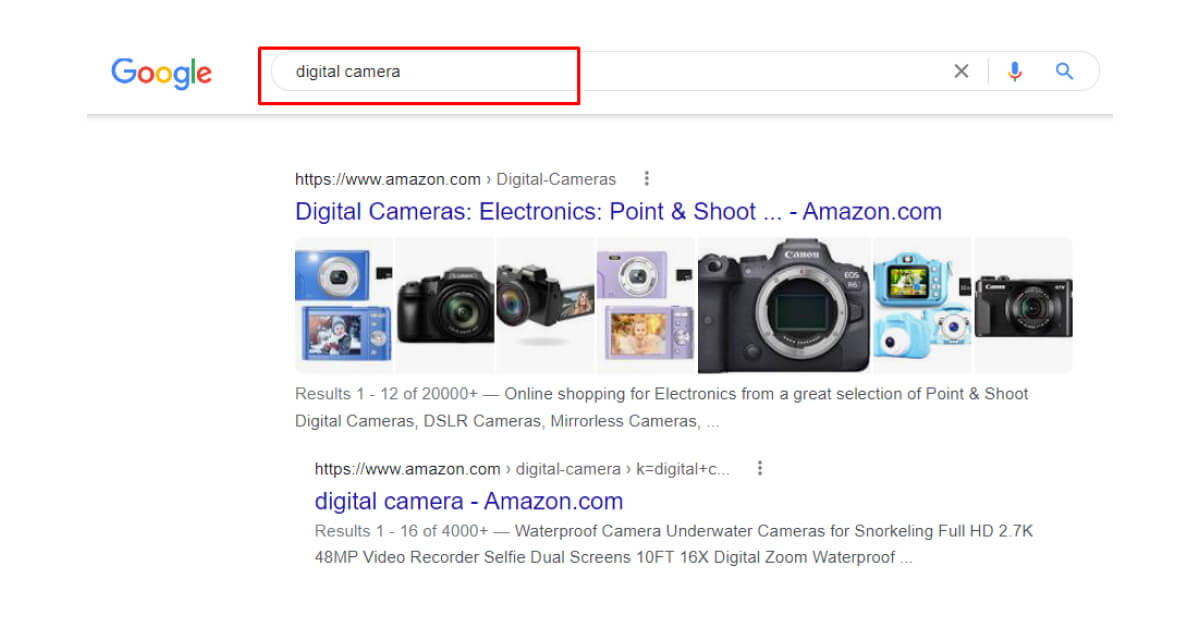 macchina fotografica digitale-risultati di ricerca-query-google