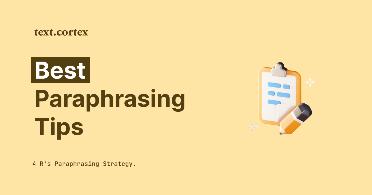 Best Paraphrasing Tips - 4 R's Paraphrasing Strategy 