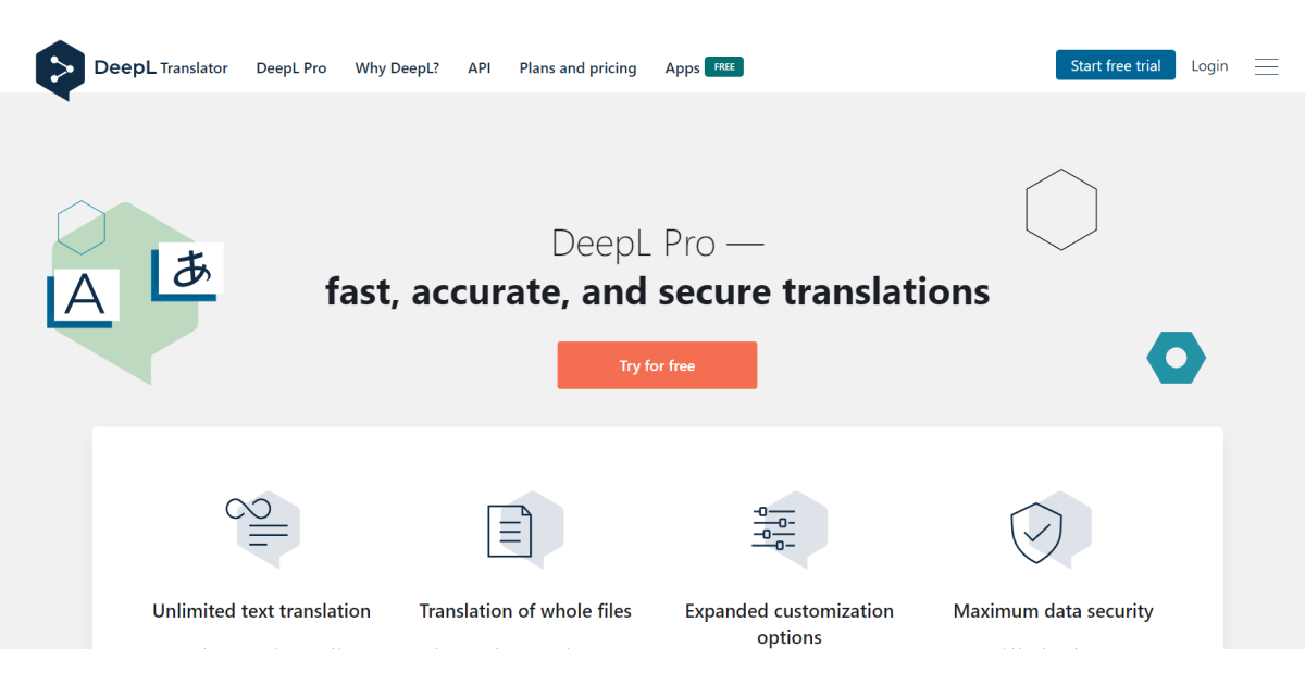 DeepL AI-programvara för översättning