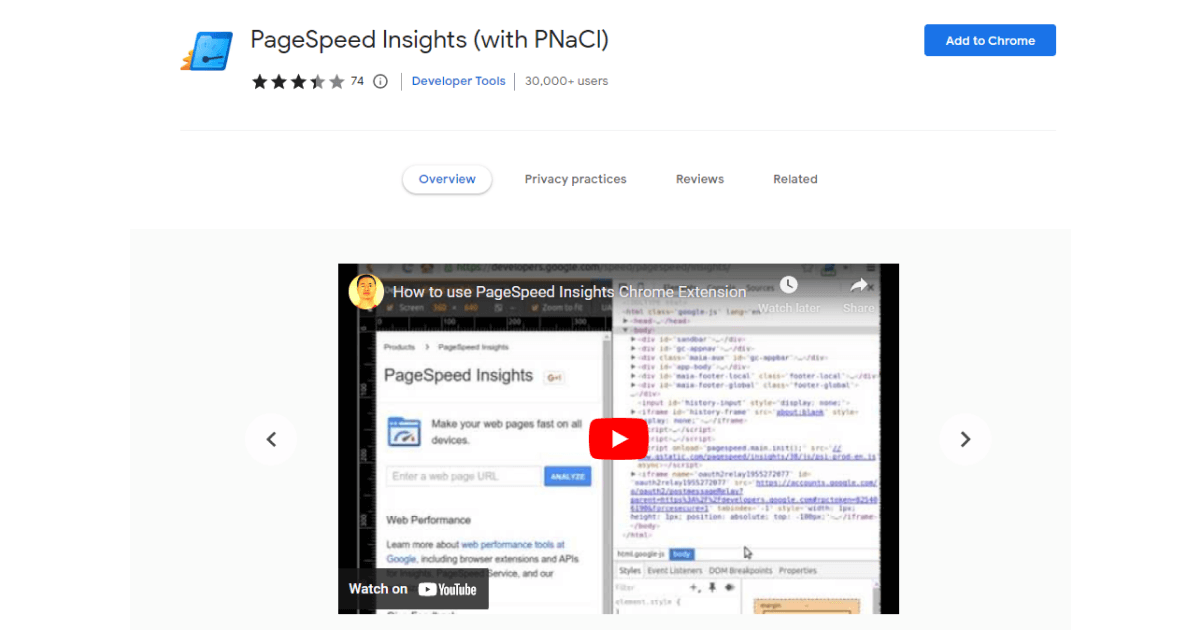 page-speed-insights-chrome-extension