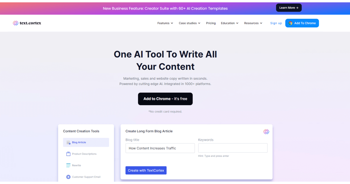 textcortex-chrome-extension-best free-email-writing-software