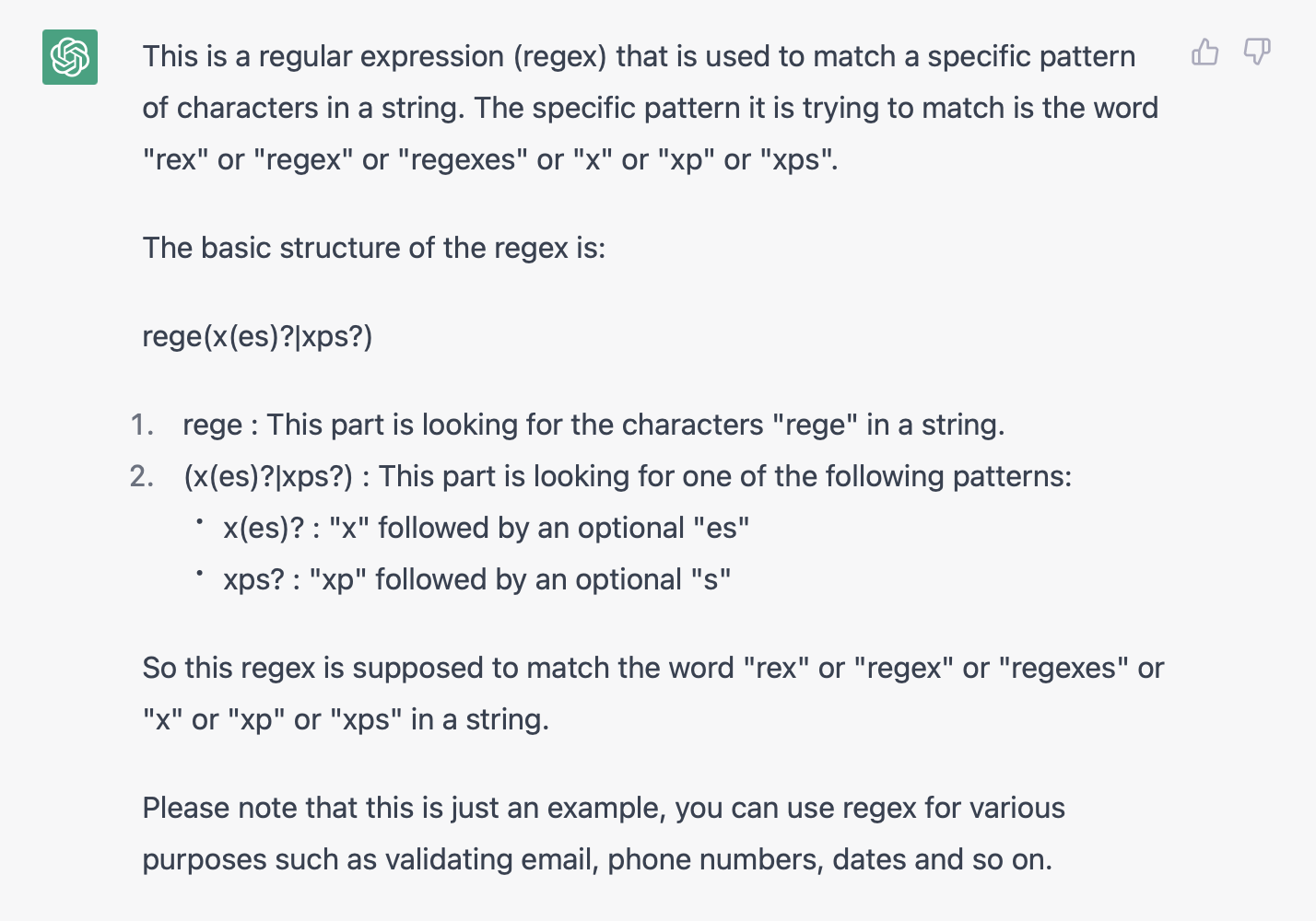 regex with chatgpt