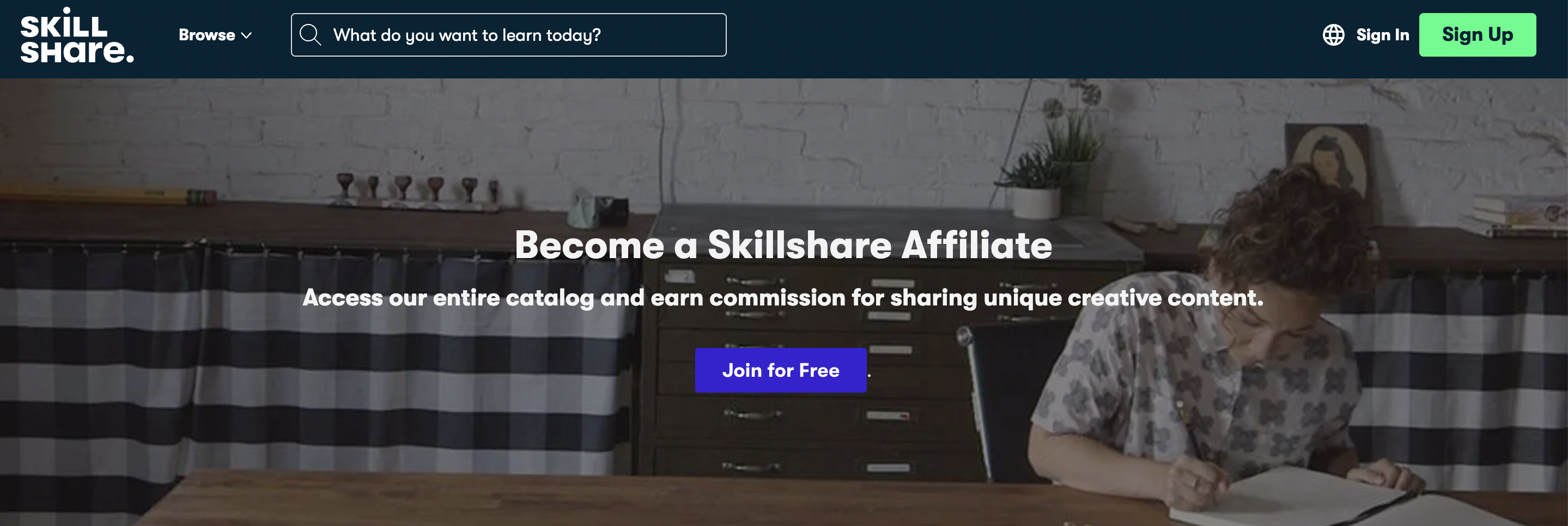 Programa Skillshare affiliate