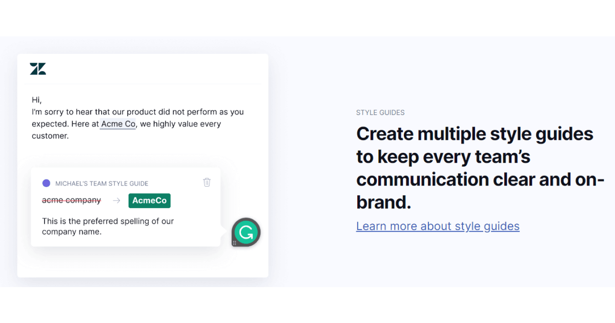 create-multiple-style-guides-grammarly（複数のスタイルガイドを作成する）。