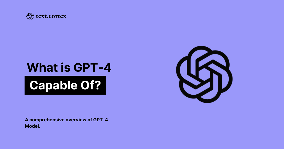 GPT-4は何ができるのか？