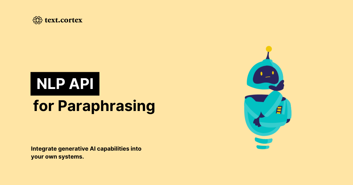 NLP API for Paraphrasing (Natural Language Processing)