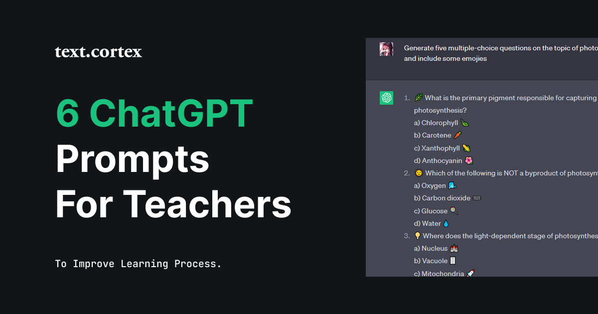 교사가 학습 과정을 개선할 수 있는 6가지 ChatGPT 프롬프트
