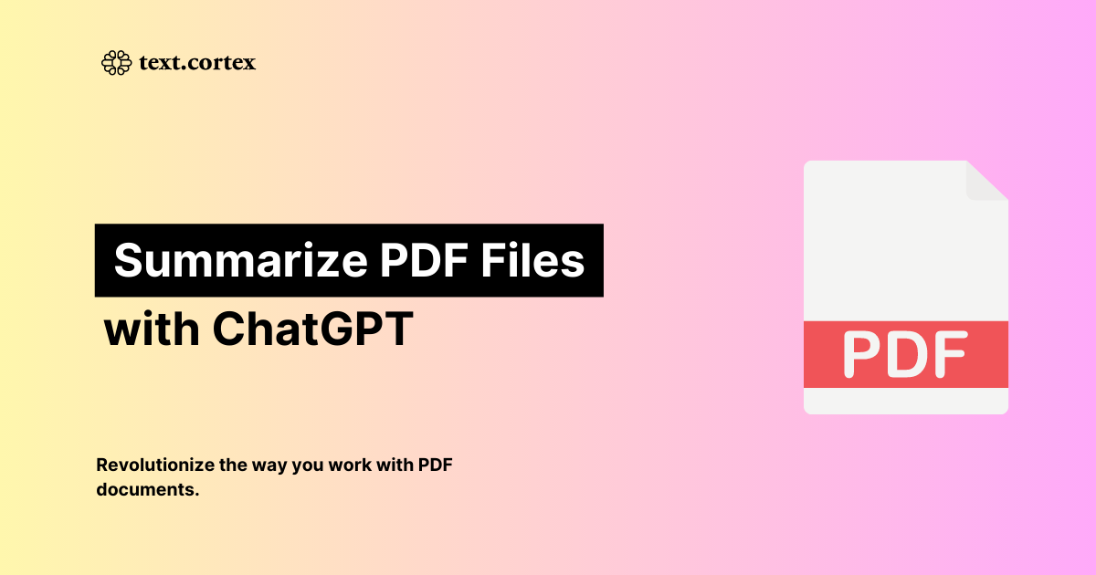 ChatGPT로 PDF를 요약하는 방법은 무엇인가요? 