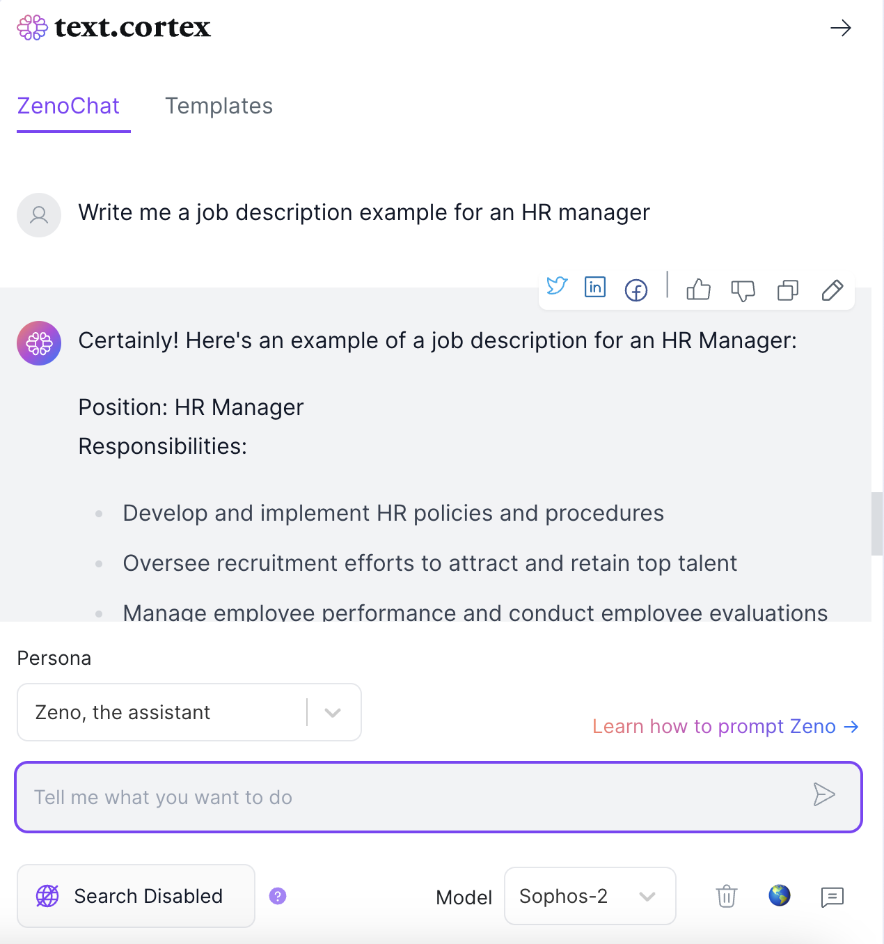 How to write a job description example for hr manager