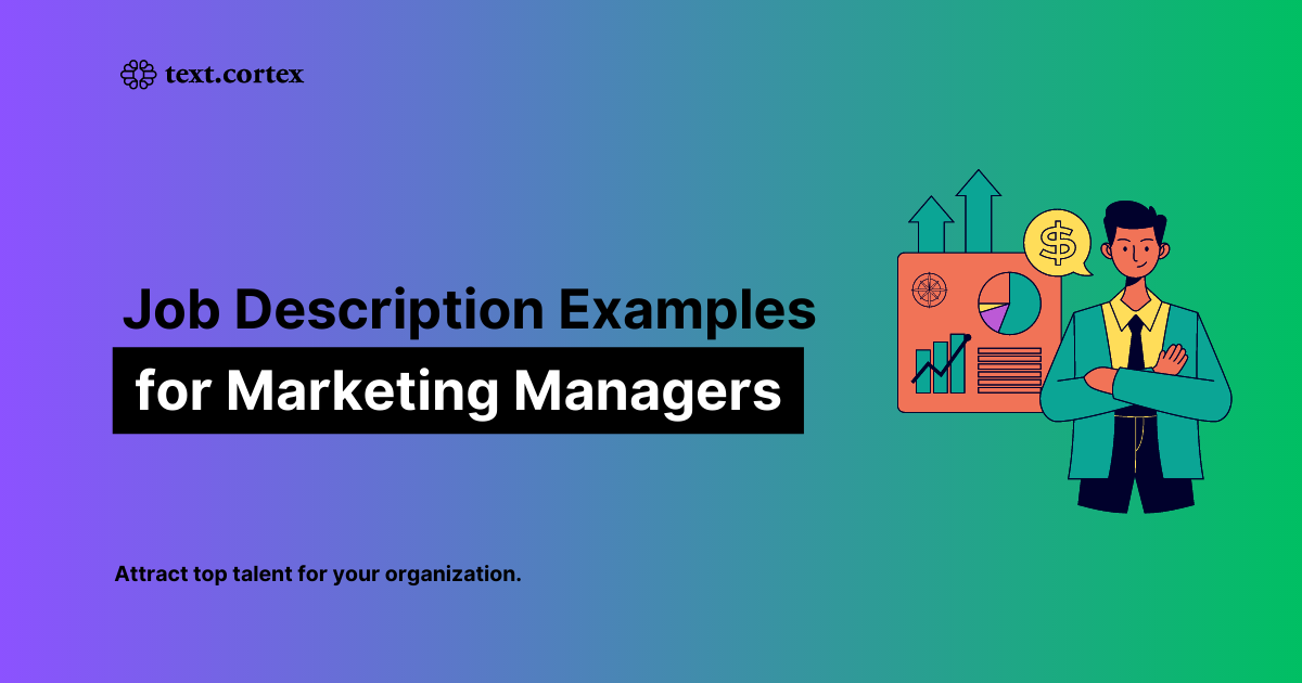 Job Description Examples for Marketing Managers