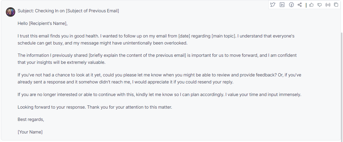 follow up email examples