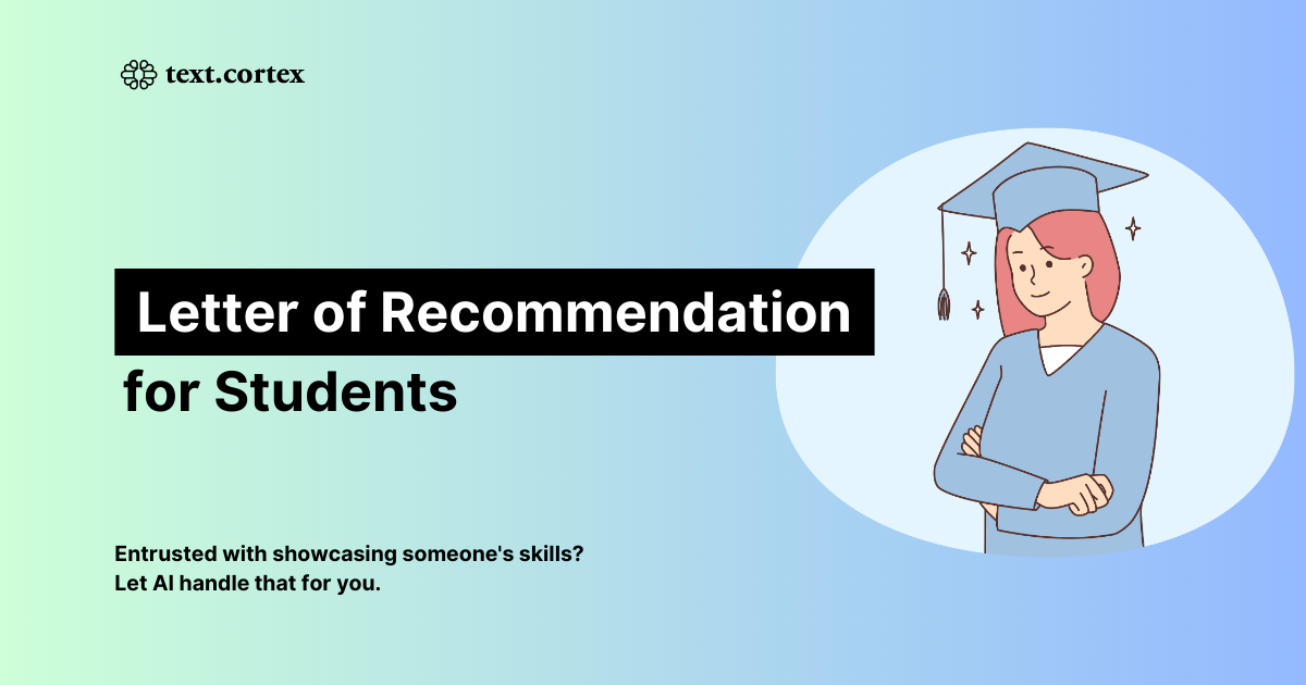 Letter of Recommendation Examples for Students