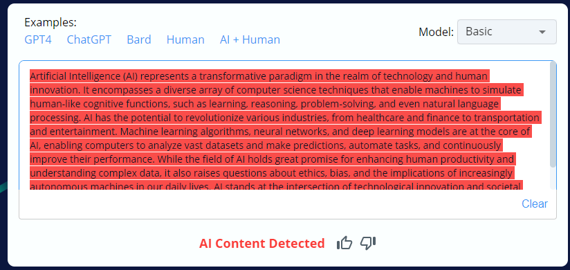 como funciona a deteção de IA?