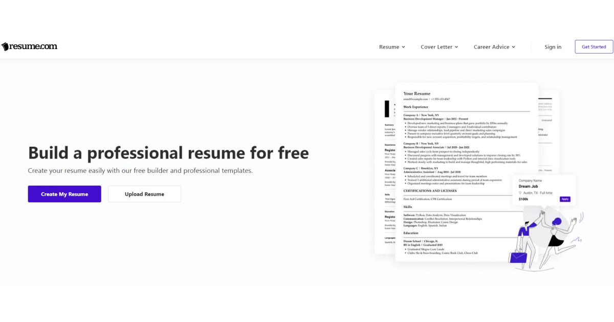 resume-com-homepage
