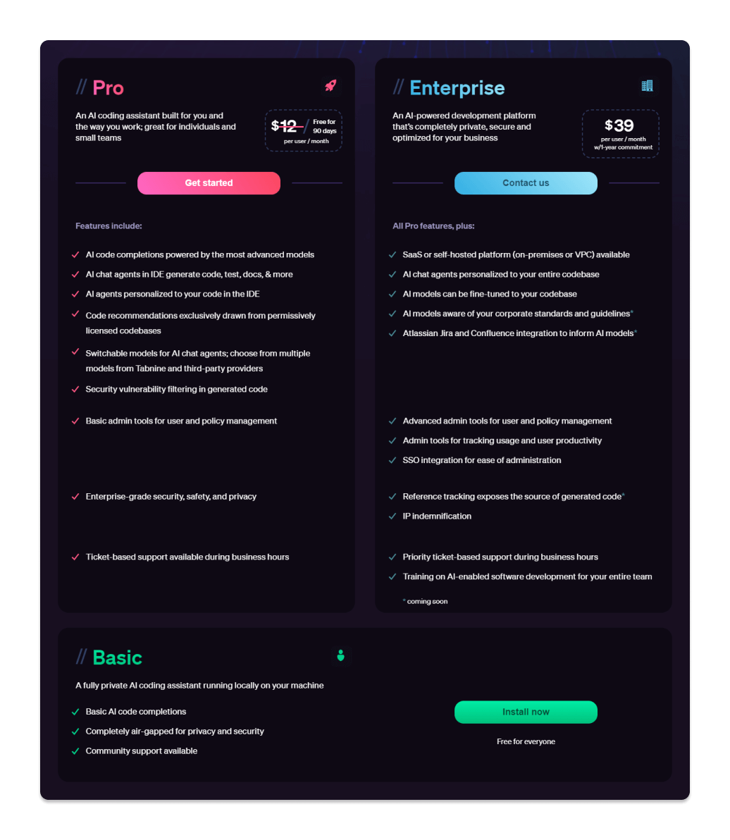 tabnine-tarification