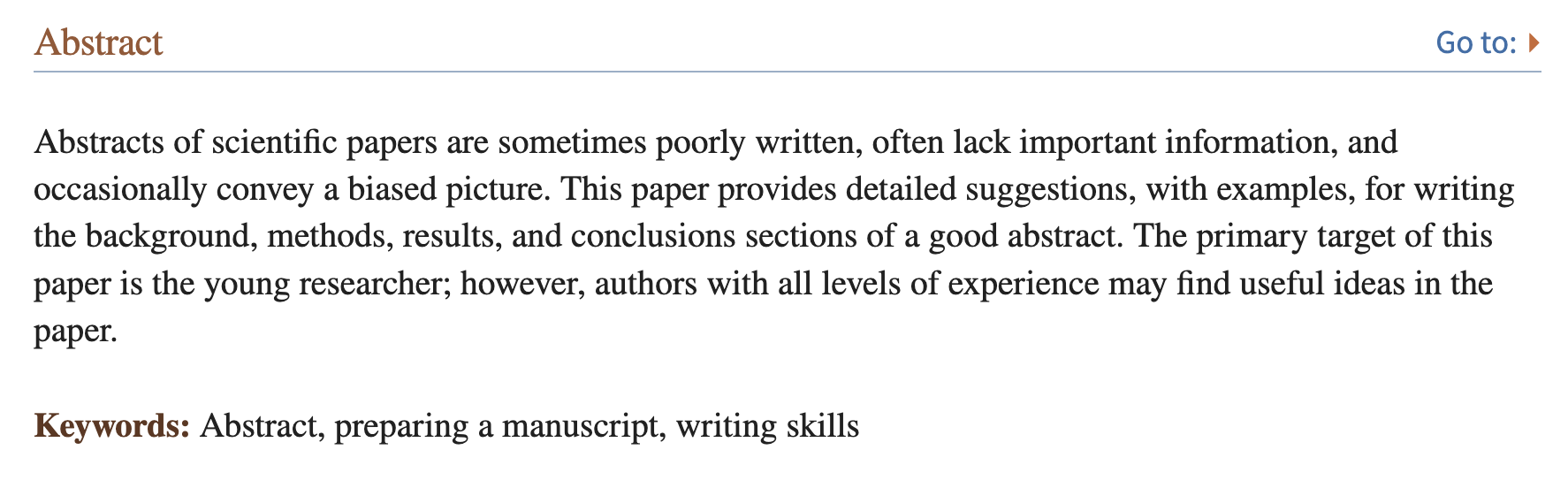 how to write an abstract?